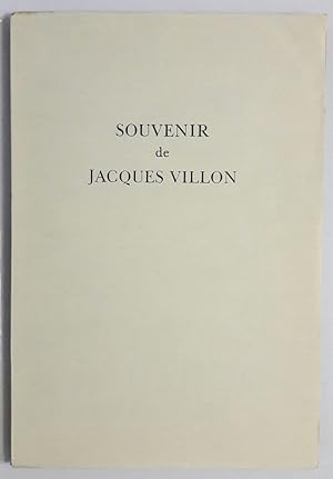 Imagen del vendedor de Souvenir de Jacques Villon. a la venta por pages volantes