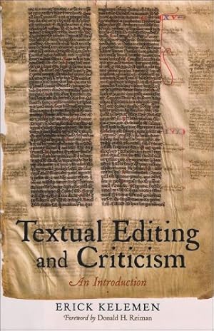 Imagen del vendedor de Textual Editing and Criticism: An Introduction by Kelemen, Erick [Hardcover ] a la venta por booksXpress