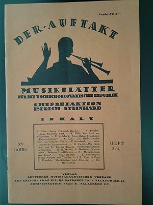 Der Auftakt - Musikblätter für die tschechoslowakische Republik, XV. Jahrgang 1935, Heft 5-6 (Dop...