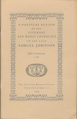 Immagine del venditore per A Poetical Review of the Literary and Moral Character of the Late Samuel Johnson, L.L.D. (Reprint) venduto da MyLibraryMarket