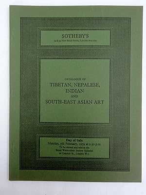 Seller image for Nepalese, Tibetan, Indian,and South-East Asian Art, 5 February 1979, Sotheby's London Auction Catalogue DURGA + List of Prices Realised. including A Tibetan gilt-bronze Figure of Jambhala 14th-15th C, Tibetan gilt-bronze Figure of Mahakala,+ Mahasiddha. for sale by Tony Hutchinson