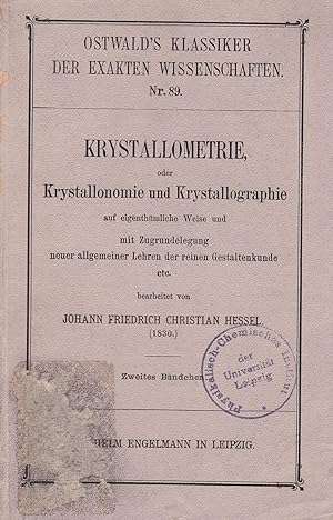 Krystallometrie oder Krysttallonomie und Krystallographie, Zweites Bändchen.