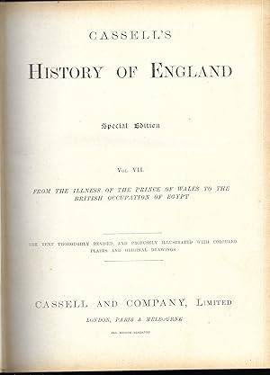 Cassell's History of England, Special Edition, Vol. VII. From the Illness of the Prince of Wales ...