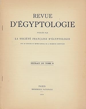 Seller image for Un groupe d'enseignes en rapport avec les noms du roi. (Revue d'gyptologie). for sale by Librarium of The Hague