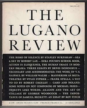 Bild des Verkufers fr The Lugano Review 3 - 4 (Volume 1, Number III - IV; 1965) - includes Sea & Sky by Robert Lax zum Verkauf von Philip Smith, Bookseller