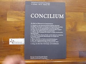 Bild des Verkufers fr Concilium. Heft 10, 16. Jahrgang. Oktober 1980. Internationale Zeitschrift fr Theologie : Die Bibel im Widerstreit der Interpretationen zum Verkauf von Antiquariat im Kaiserviertel | Wimbauer Buchversand