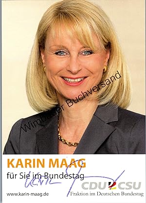 Bild des Verkufers fr Original Autogramm Karin Maag CDU MdB /// Autogramm Autograph signiert signed signee zum Verkauf von Antiquariat im Kaiserviertel | Wimbauer Buchversand