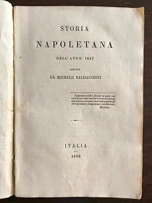 Storia napoletana dell'anno 1647.
