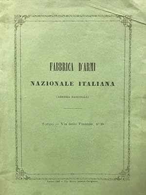 Fabbrica d'armi nazionale italiana. Armeria nazionale.