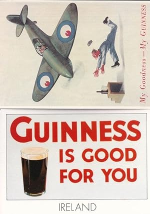 Guinness Beer Military Plane 2x Advertising Postcard s