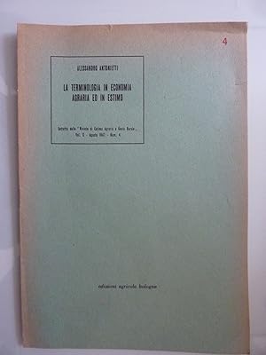 Seller image for LA TERMINOLOGIA IN ECONOMIA AGRARIA E ESTIMO for sale by Historia, Regnum et Nobilia