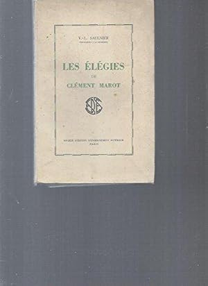 Image du vendeur pour Les lgies de clment marot mis en vente par JLG_livres anciens et modernes
