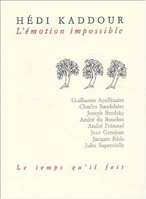 Seller image for L'Emotion impossible for sale by JLG_livres anciens et modernes