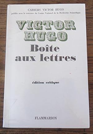 Seller image for Cahiers Victor Hugo, Bote aux lettres, dition critique, for sale by JLG_livres anciens et modernes