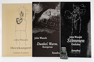 Seller image for Three Books: Dunkel.Warm / Herzkasperl / Stimmen. Kurzprosa, Gedichte & Anderes. for sale by West Coast Rare Books