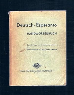 Deutsch-Esperanto. Handwörterbuch.