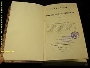 Seller image for Handbuch d. Physiologie d. Menschen fr Vorlesungen. for sale by Antiquariat Bebuquin (Alexander Zimmeck)