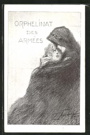 Künstler-Ansichtskarte Orphelinat des Armées, Französische Kinderfürsorge