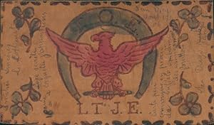 Leder Ansichtskarte / Postkarte FOE, Fraternal Order of Eagles, LTJE, Liberty Truth Justice Equality