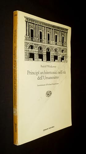 Image du vendeur pour Princip architettonici nell'et dell'Umanesimo mis en vente par Abraxas-libris