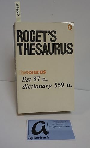 Bild des Verkufers fr Roget's Thesaurus of English Words and Phrases. zum Verkauf von AphorismA gGmbH
