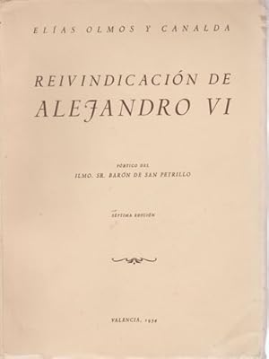 Imagen del vendedor de Reivindicacin de Alejandro VI a la venta por Librera Cajn Desastre