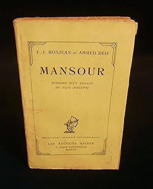 Seller image for MANSOUR, Histoire d'un enfant du pays d'Egypte . for sale by Librairie Franck LAUNAI