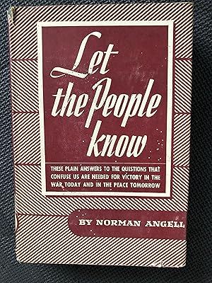 Imagen del vendedor de Let the People Know a la venta por Cragsmoor Books