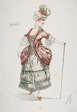 Image du vendeur pour Women's fashion: 'ROCOCO' - from the suite 'Le Grand Carnaval Parisien' #22 mis en vente par Lirolay