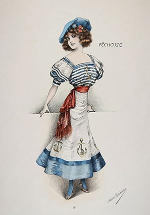 Image du vendeur pour Women's fashion: 'PCHEUSE' - from the suite 'Le Grand Carnaval Parisien' #18 mis en vente par Lirolay