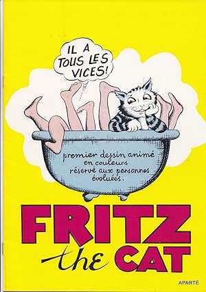 Image du vendeur pour FRITZ THE CAT. Premier dessin anim en couleurs rserv aux personnes volus. (dossier de presse). mis en vente par Apart