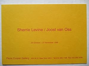 Bild des Verkufers fr Sherrie Levine / Joost van Oss Paula Cooper Gallery 1999 Exhibition invite postcard zum Verkauf von ANARTIST