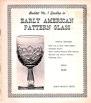 Seller image for Booklet No. 1 Studies in Early American Pattern Glass for sale by Book Booth