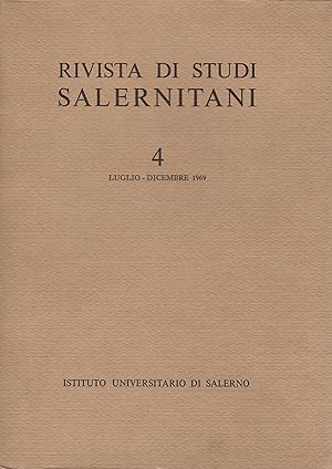 RIVISTA STUDI SALERNITANI 4 - LUGLIO-DICEMBRE 1969