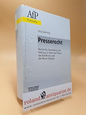Seller image for Presserecht: Recherche, Berichterstattung, Ansprche im Recht der Presse und des Rundfunks for sale by Roland Antiquariat UG haftungsbeschrnkt