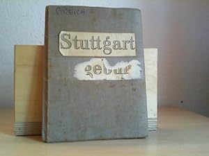 Dreifarbige Karte von Stuttgart und Umgebung im Maßstab 1:100.000. Ausgabe A. 87 x 80 cm. Maßstab...