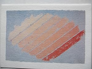 Seller image for Kenneth Noland Handmade Rag Papers Leo Castelli Uptown Gallery 1980 Exhibition invite postcard for sale by ANARTIST