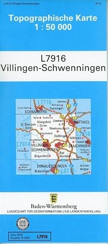 Image du vendeur pour L7916 Villingen - Schwenningen: Zivilmilitrische Ausgabe TK50 (Topographische Karte 1:50 000 (TK50)) mis en vente par buchversandmimpf2000