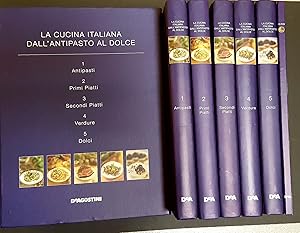 AA. VV. La cucina italiana dall'antipasto al dolce. DeAgostini. 2006-I. 5 voll. + CD-ROM