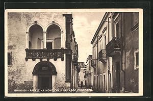 Cartolina Brindisi, Palazzina Monticelli in Largo Concordia