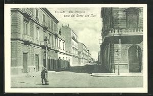 Cartolina Taranto, Via Pitagora vista dal Corso due Mari