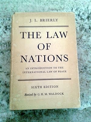 Seller image for THE LAW OF NATIONS. An introduction to the International Law of Peace for sale by Itziar Arranz Libros & Dribaslibros