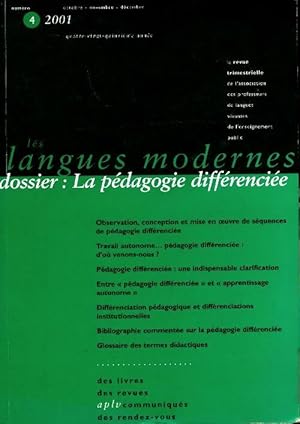 Les langues modernes n°4 95e année - Collectif