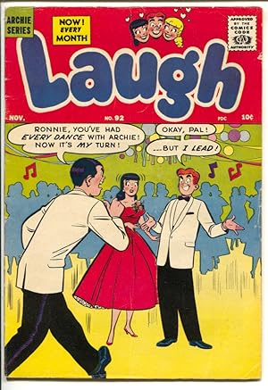 Laugh #92 1958-Archie-dancel party cover-Betty & Veronica-Katy Keene-VG
