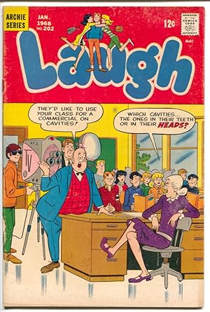 Laugh #202 1968-Archie-TV camera cover-Betty & Veronica-VG