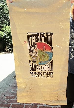 1975 Original THIRD ANNUAL INTERNATIONAL SAN FRANCISCO BOOK FAIR POSTER / BANNER