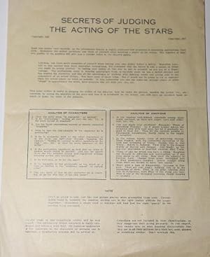 Secrets of Judging the Acting of the Stars