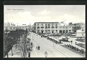 Cartolina Bari, Piazza Umberto I.