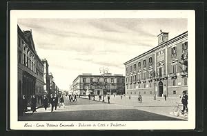 Cartolina Bari, Corso Vittorio Emanuele Palazzo di Citta e Prefettura