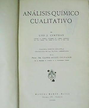 Seller image for Anlisis qumico cualitativo. for sale by Librera y Editorial Renacimiento, S.A.